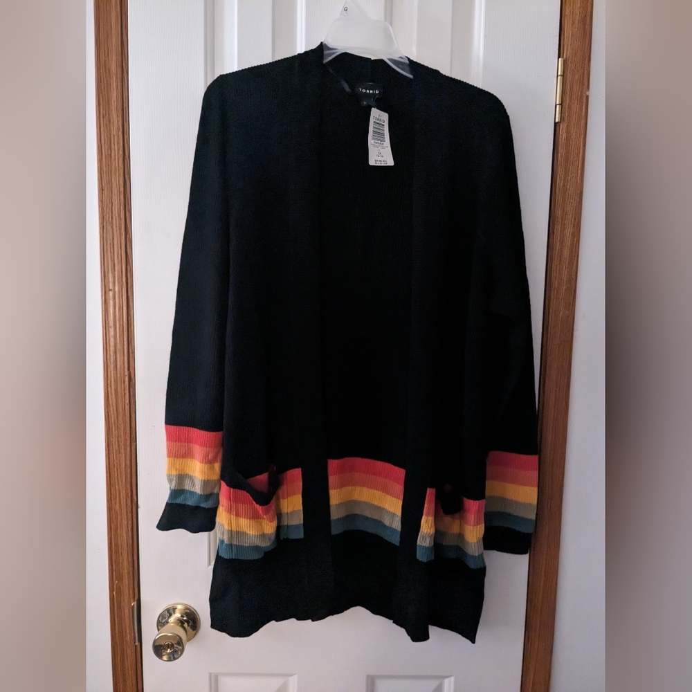 Torrid Rainbow Cardi